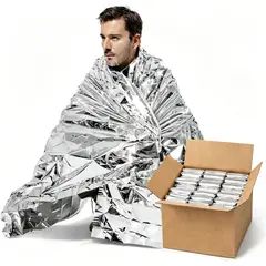 TSKY CHILE SHOPPING - Set 30 Mantas Térmicas Emergencia 130x210cm Supervivencia Camping Trekking