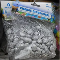 GENERICO - Piedras Decorativas Plateadas Para Acuario Macetas Y Flores