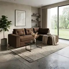 DECO OUTLET - Sofa Seccional Praga Derecho Felpa
