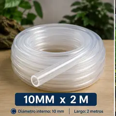 GENERICO - Tubo Aire Acuario Flexible 10mm 2m Transparente