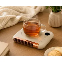 GENERICO - Calentador De Tazas Con Soplador De Aire Y Control Digital De Temperatura 2 En 1 USB