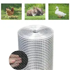 GENERICO - Malla Soldada Galvanizada 3mt Largo X 90cm Alto Plateado