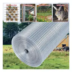 GENERICO - Alambre Malla Soldada Galvanizada 1.2 90cm Alto X 10MT largo
