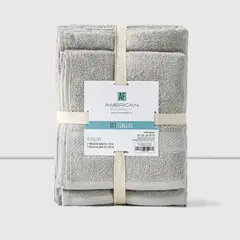AMERICAN FAMILY - TOALLAS SET X4 PERLA
