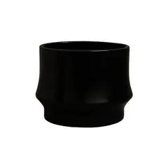 GENERICO - Macetero Maceta De Ceramica Elegante Negro Liso Brillante S - Negro