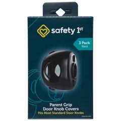 SAFETY 1ST - Cubre Picaportes Negro Pack 3 Seguridad Niños