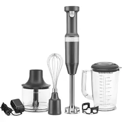 KITCHENAID - Batidora de Mano Inalámbrica 7 Velocidades 1L Gris