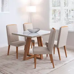 DECOCASA - Juego de Comedor Mara 4 Sillas Daisy