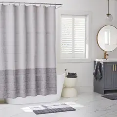 BETTER - Cortina de Baño Homes Gardens Gris Boucle 183x183cm