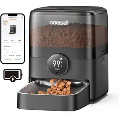 ONEISALL - Comedero Automático para Gatos WiFi Batería 100 Días