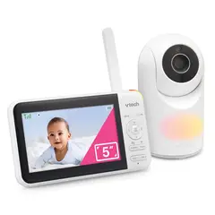 VTECH - Monitor de Bebé Pantalla LCD 5 Pulgadas Pan Tilt.