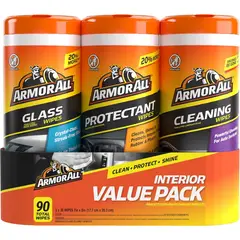 ARMOR ALL - Toallitas Limpieza y Protección Pack 3 Autos