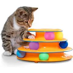 GATO - Juguete Catstages Torre 3 Niveles 6 Pelotas