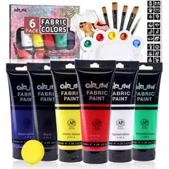 COLORFUL - Pintura Tela 6 Colores 120ml Permanente