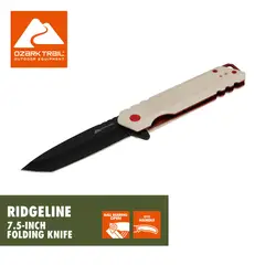 GENERICO - Cuchillo Plegable Ozark Trail Ridgeline 7.5in G10 Tanto
