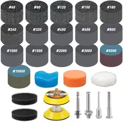 GENERICO - Discos Lija Pukamam 2in 60 a 10000 Grit 331pcs