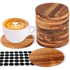 ACACIA - Posavasos Madera Aweyka 16un 10cm Redondo