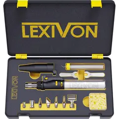 GENERICO - Kit Soldador Butano LEXIVON LX770 125W Inalámbrico 13 Piezas