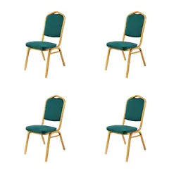 GENERICO - Pack 4 sillas de comedor, restaurante, banquete, verde