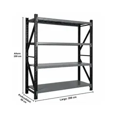 GENERICO - Estante Rack 200x60x200cm 800kg