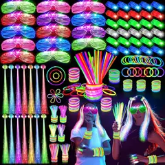 FIESTA - Set Neón 158 Piezas Lentes LED Pulseras Brillan