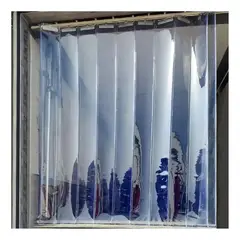 GENERICO - Set Riel Para Cortinas Lama Pvc 90cm Con 6 Ganchos