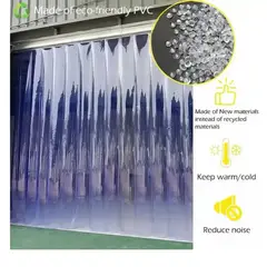 GENERICO - Rollo De Lamas Cortina De Pvc Media Temperatura 2m X 2mm 50m Transparente