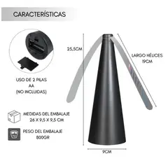 GENERICO - Repelente De Moscas Ventilador Portatil Abanico Negro