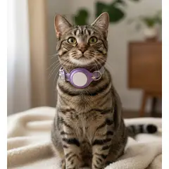 GENERICO - Collar para Gato con Localizador Compatible con Android - Violeta S