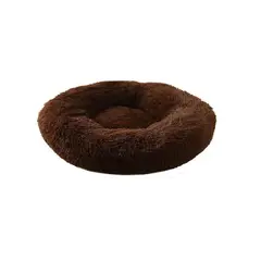 GENERICO - Cama para Perro y Gato Antiestres tipo Felpa cafe oscuro 70 cms