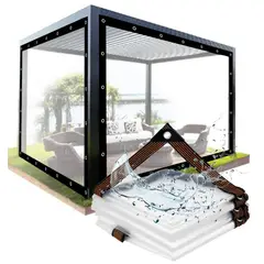 AMBM SHOP - Lona de 3x4 Metros Transparente Resistentes Con Ojales Impermeable