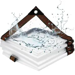 AMBM SHOP - Lona Transparente Resistentes Con Ojales De 2x6 metros Impermeable