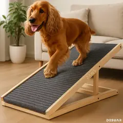 GENERICO - Rampa Perros Escalera Mascota Madera Antideslizante