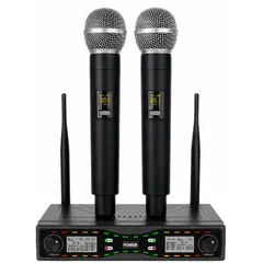 AUDIO PRO - Micrófonos Inalámbricos UHF Dual 50M Recargables USB C - PS