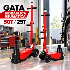HOMEBRANDT - Gata Hidraulica Neumatica 50ton Y 25ton Presion Aire Botella