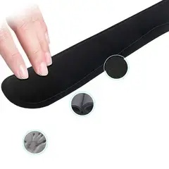 GENERICO - Alfombra Antideslizante Mouse Ergonómico Negro Reposamuñecas