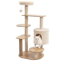 KERU - Castillo Rascador para gatos Multinivel con Juegos