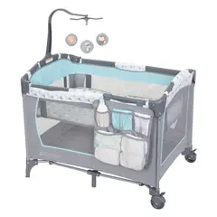 BABY TREND - Cuna Corral EZ Rest Leaf Geo