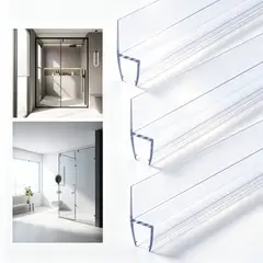TSKY CHILE SHOPPING - Pack 3 Sellos Para Shower Door 8mm Burlete Silicona Lateral Puerta Vidrio Ducha Atrapa Agua