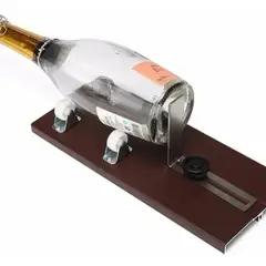 GENERICO - Cortador Botella Vidrio Base Metálica Kit con Accesorios