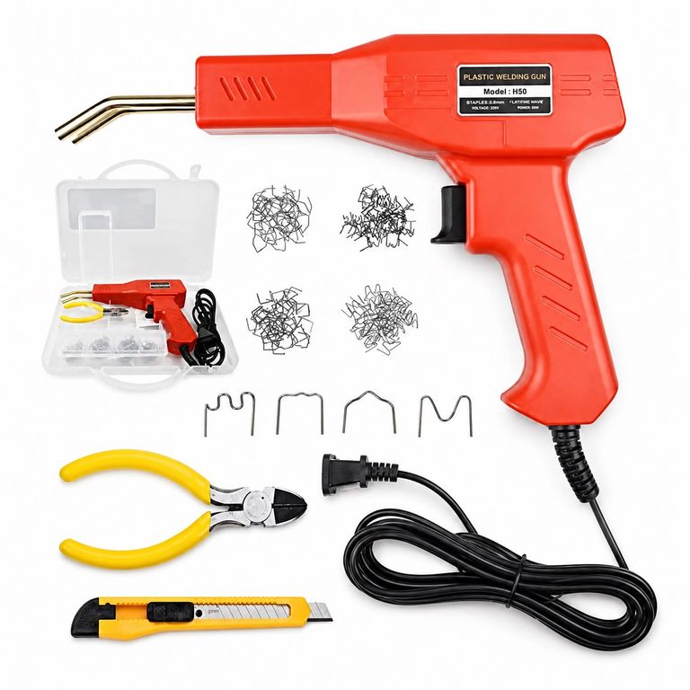 Soldadora De Plástico Con Clip, Cuchillo Y Clavos De Onda a $12.235