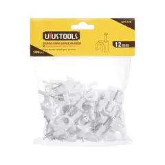 UYUSTOOL - GRAPA PARA CABLE BLANCO 12MM 100PCS/SET UYU