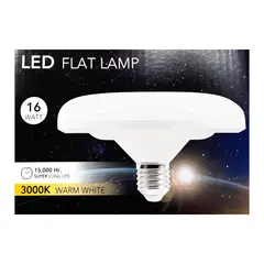 FSL - Ampolleta LED Tipo Flat 16W E27 Luz Cálida 3000K