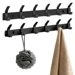 ATURE - 2x colgador Perchero Pared Paratoallas Ropa6ganchos Doméstico