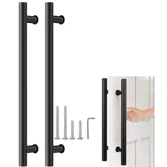 AMBM SHOP - 60 Cm Manillon Doble Acero Inoxidable Para Puerta Madera