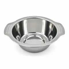 GENERICO - Bacha Multiuso de Acero Inoxidable con Dos Asas, Recipiente Metálico para Cocina Diámetro 20cm-1 PCS