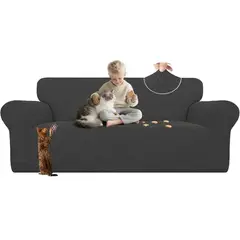 EVERSO - Funda Protectora Para Sofá Cubre Sillón 3 Cuerpos Premium NEGRO