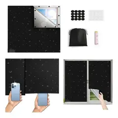 GENERICO - 100% Cortinas Blackout 420d Revestidas De Plata 145×2m