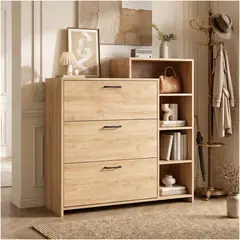 HOMER DESIGN - Zapatero Organizdaor Moderno 24 Pares 105x122x24cm Marron Marrón