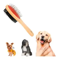GENERICO - Peine Doble Para Perros Y Gatos, Acero Inoxidable